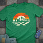 Retro Sunset Chess T-Shirt