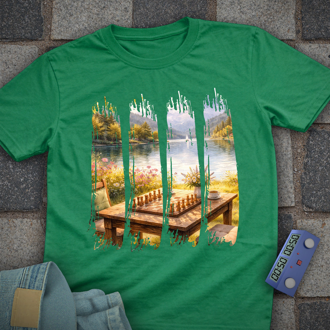 Water Color Paint Strips Chess T-Shirt