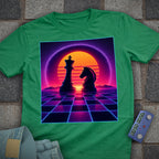 Neon Sunset Chess T-Shirt