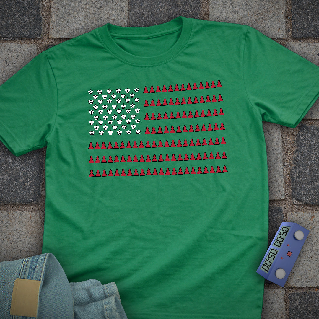 Flag USA Chess T-Shirt