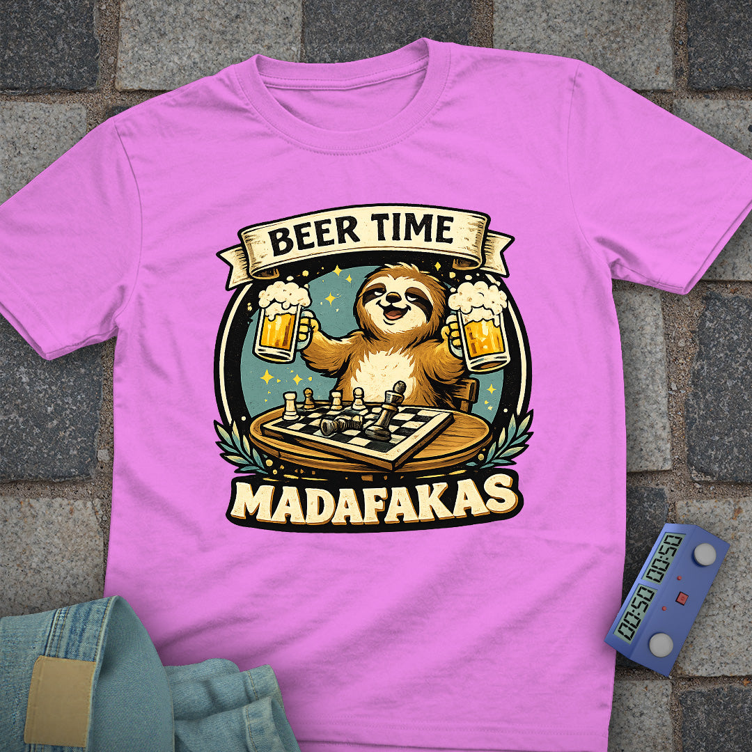 Beer Time Madafakas! Chess T-Shirt