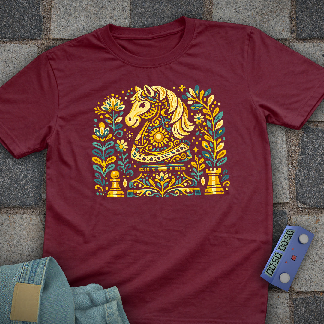 Knight Floral Chess T-Shirt