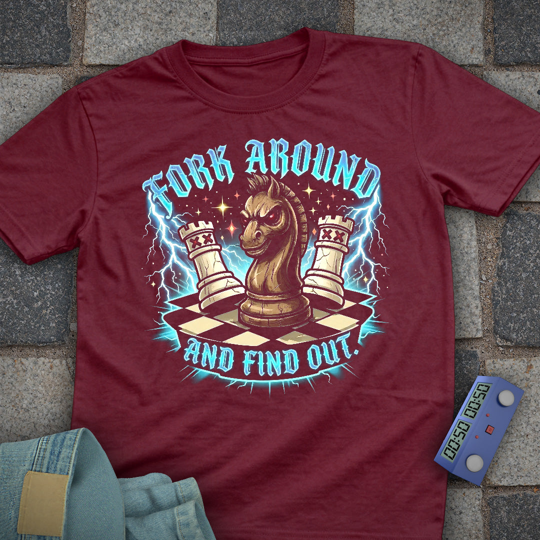 Fork & Find Out Chess T-Shirt