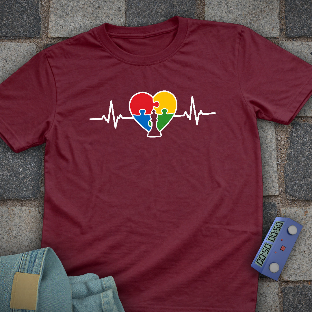 Autism Heartbeat Chess T-Shirt