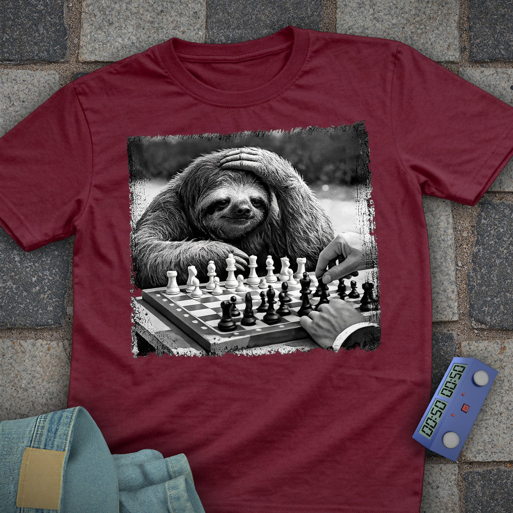 Sloth Playing Chess T-Shirt