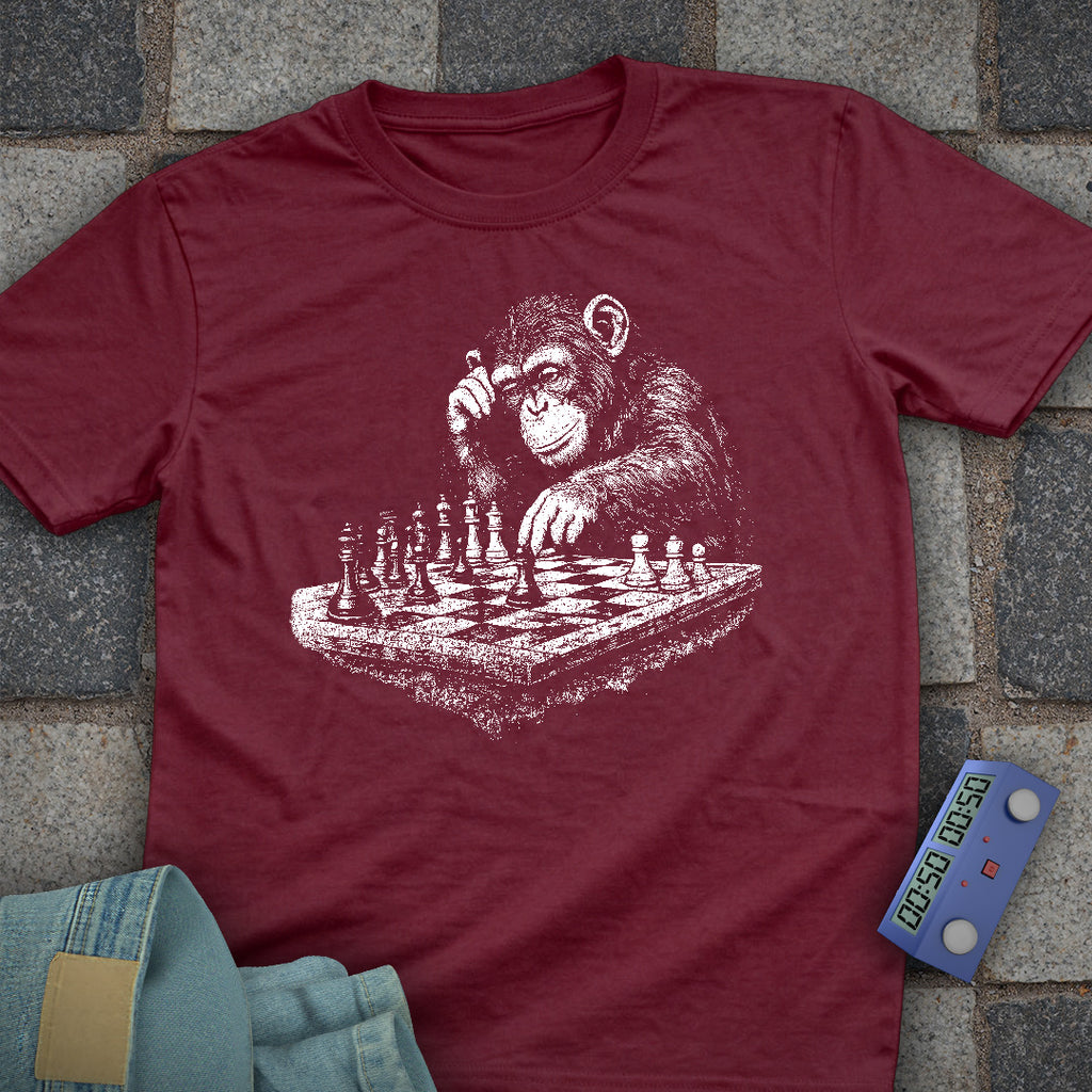 Chimp Playing Chess T-Shirt