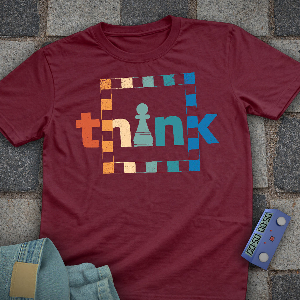 Think Checkered Retro T-Shirt