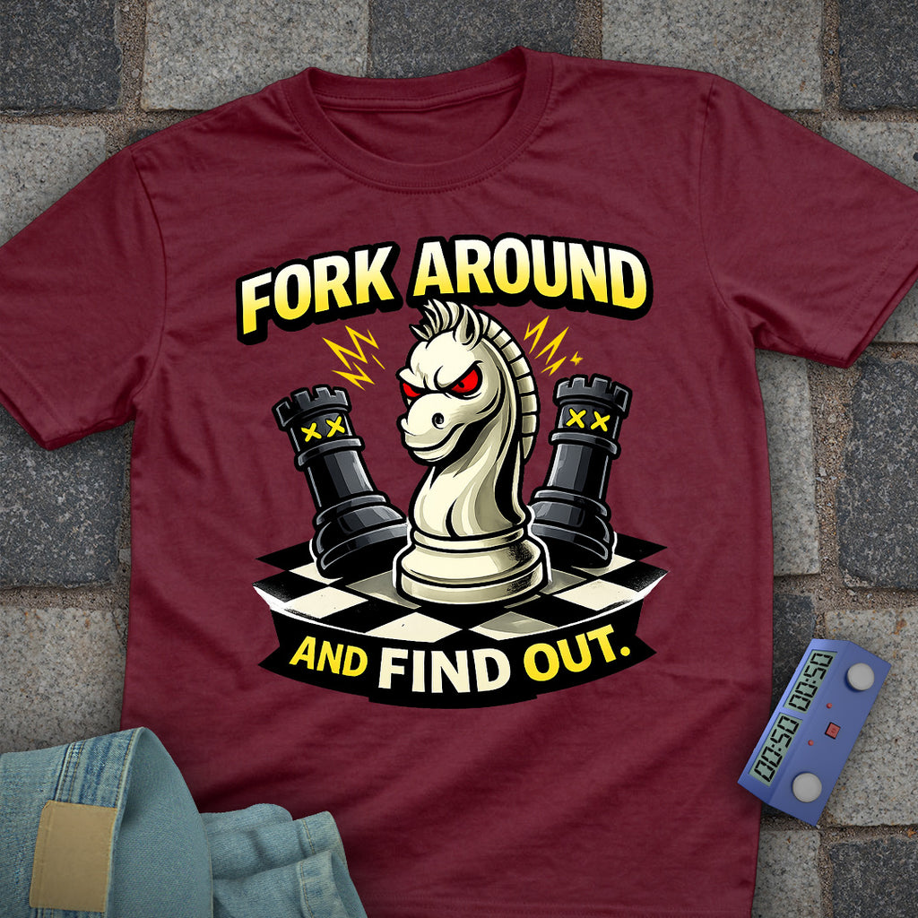 Fork & Find Out Chess T-Shirt