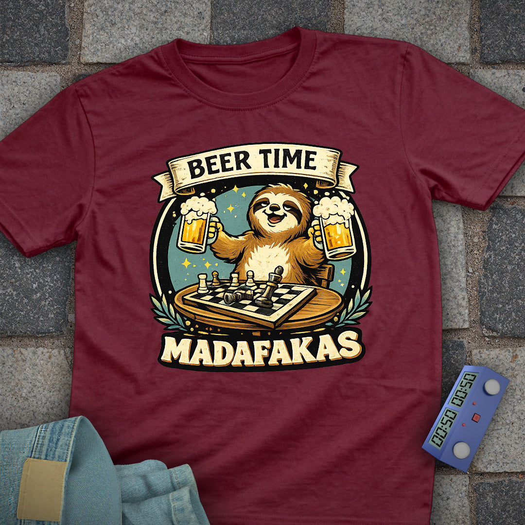 Beer Time Madafakas! Chess T-Shirt