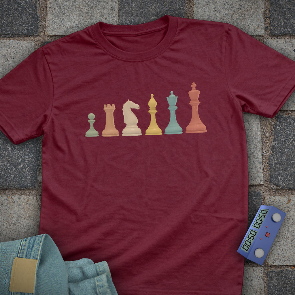 Retro Chess Pieces T-Shirt