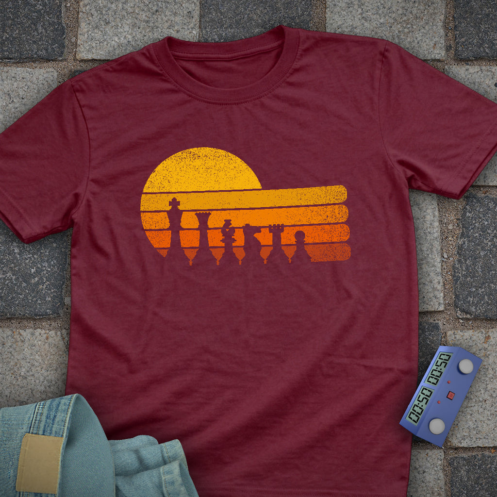 Sunset Vintage Chess T-Shirt