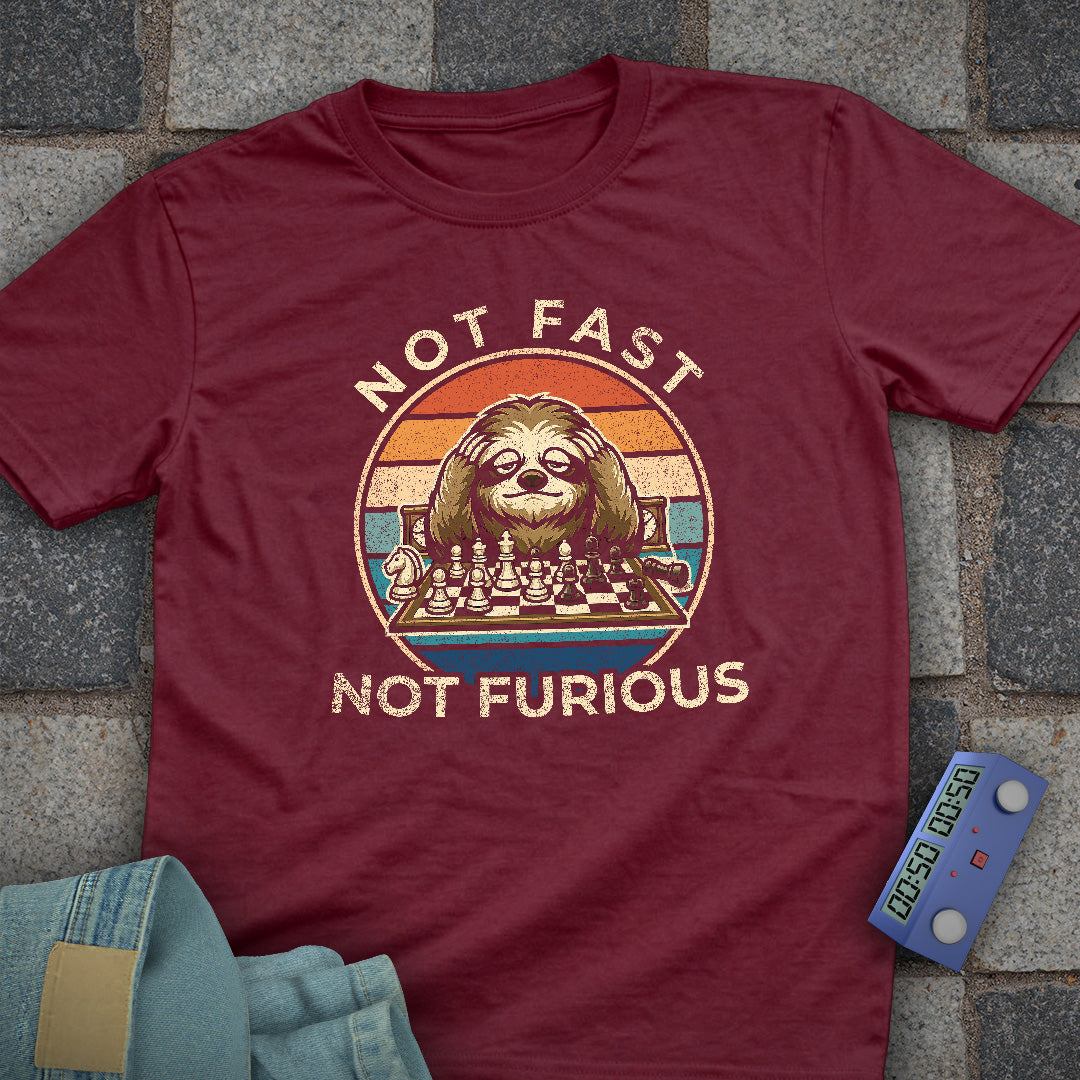 Sloth not Furious Chess T-Shirt