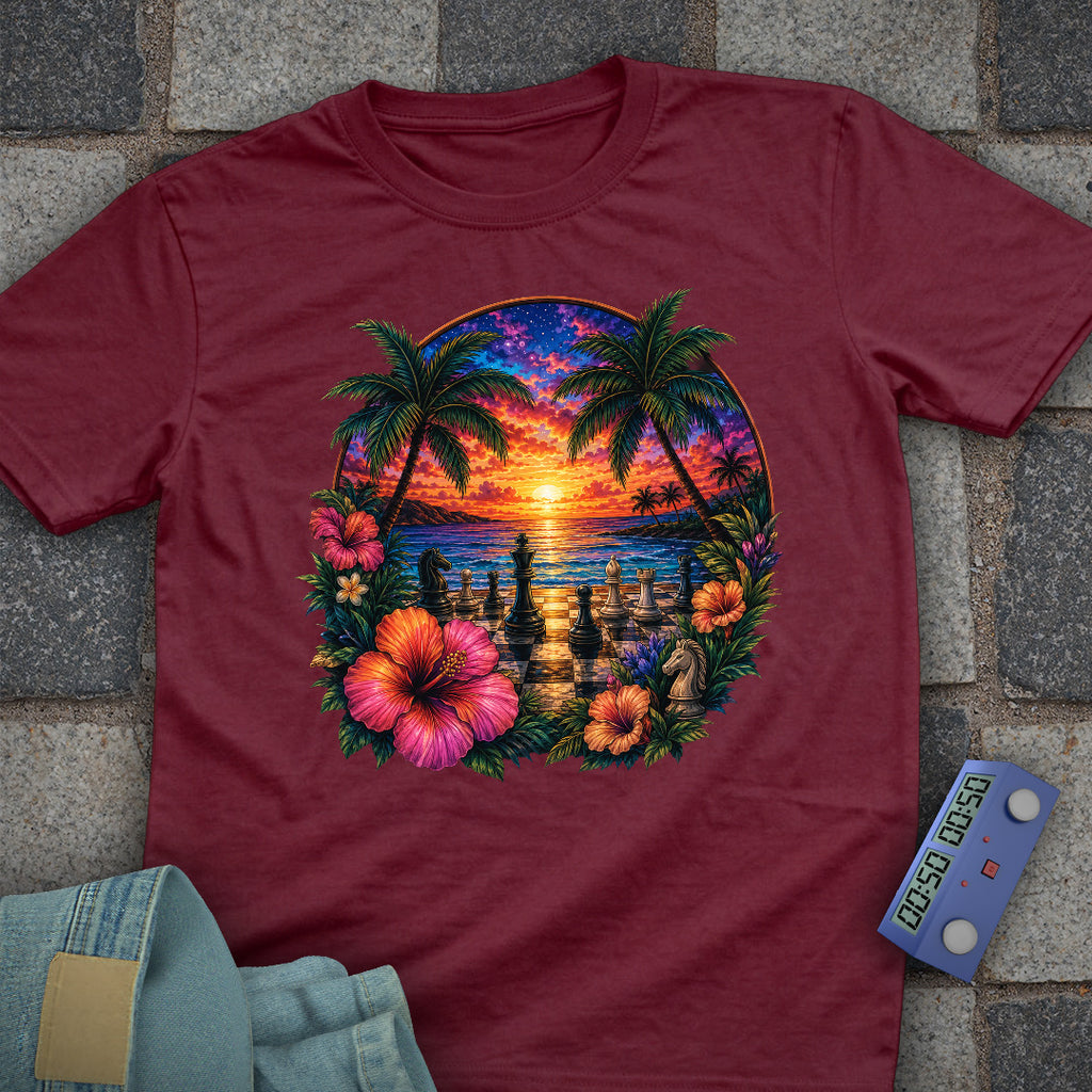 Hibiscus Flower Chess T-Shirt