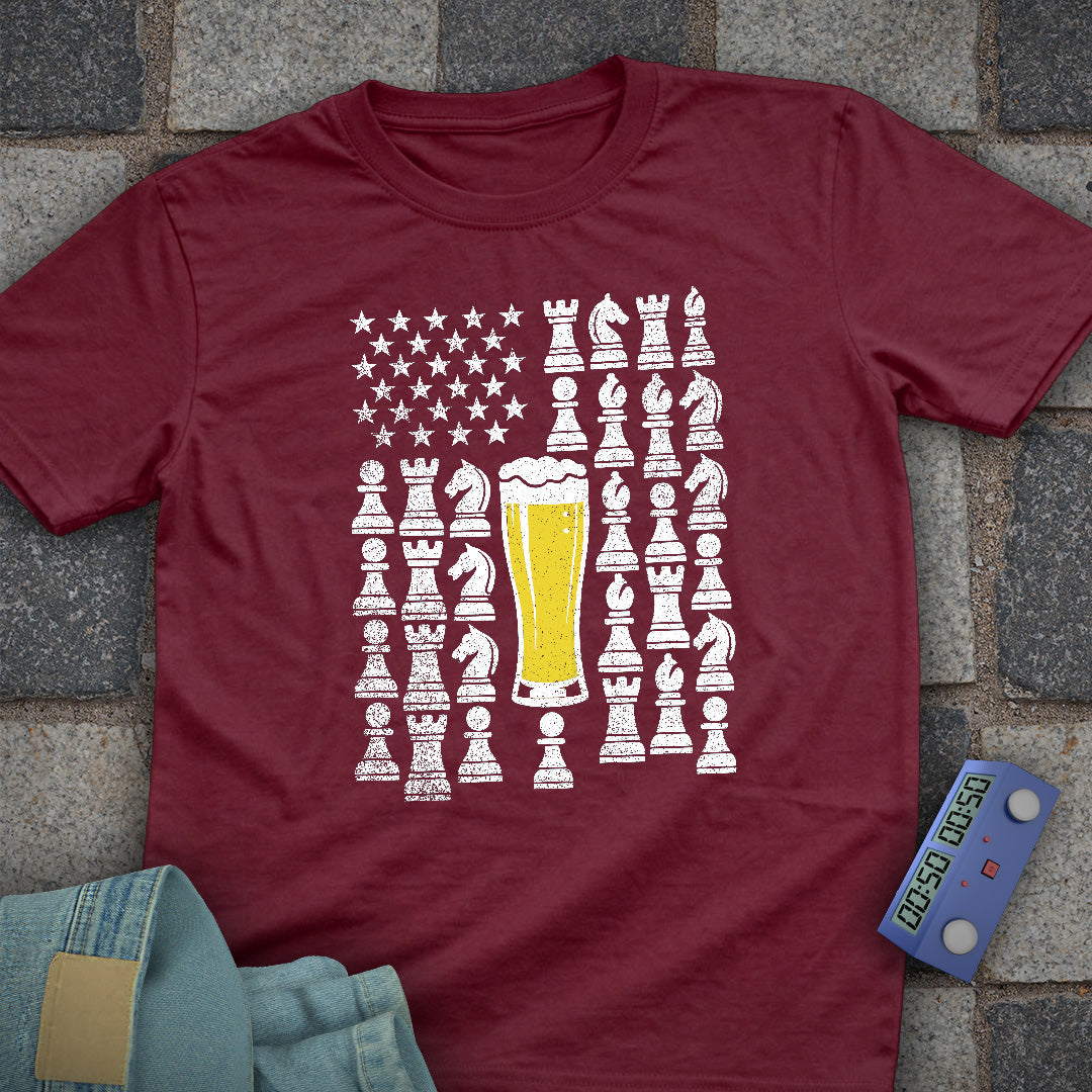 Beer Flag Chess T-Shirt