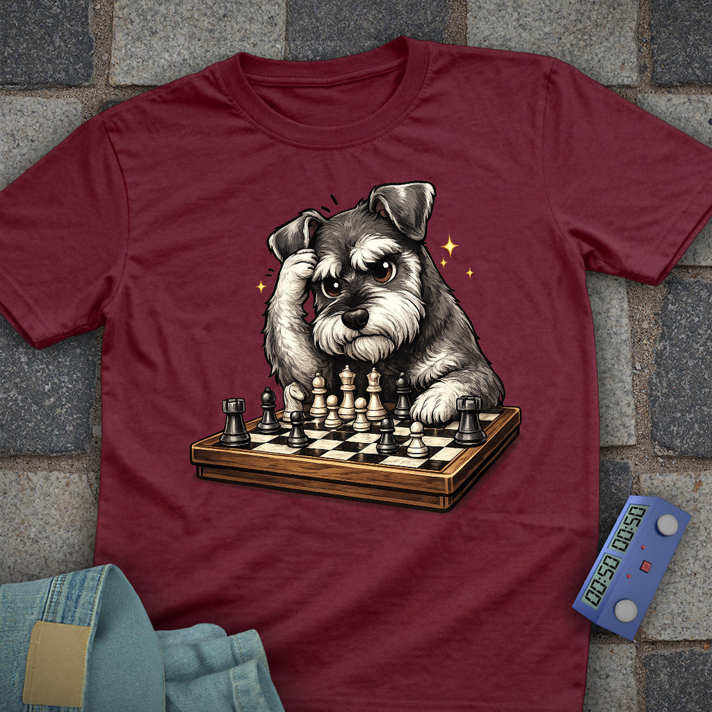Schnauzer Dog Chess T-Shirt