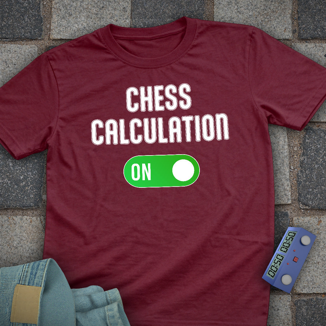 Chess Calculation On T-Shirt