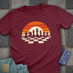 Retro Sunset Chess T-Shirt