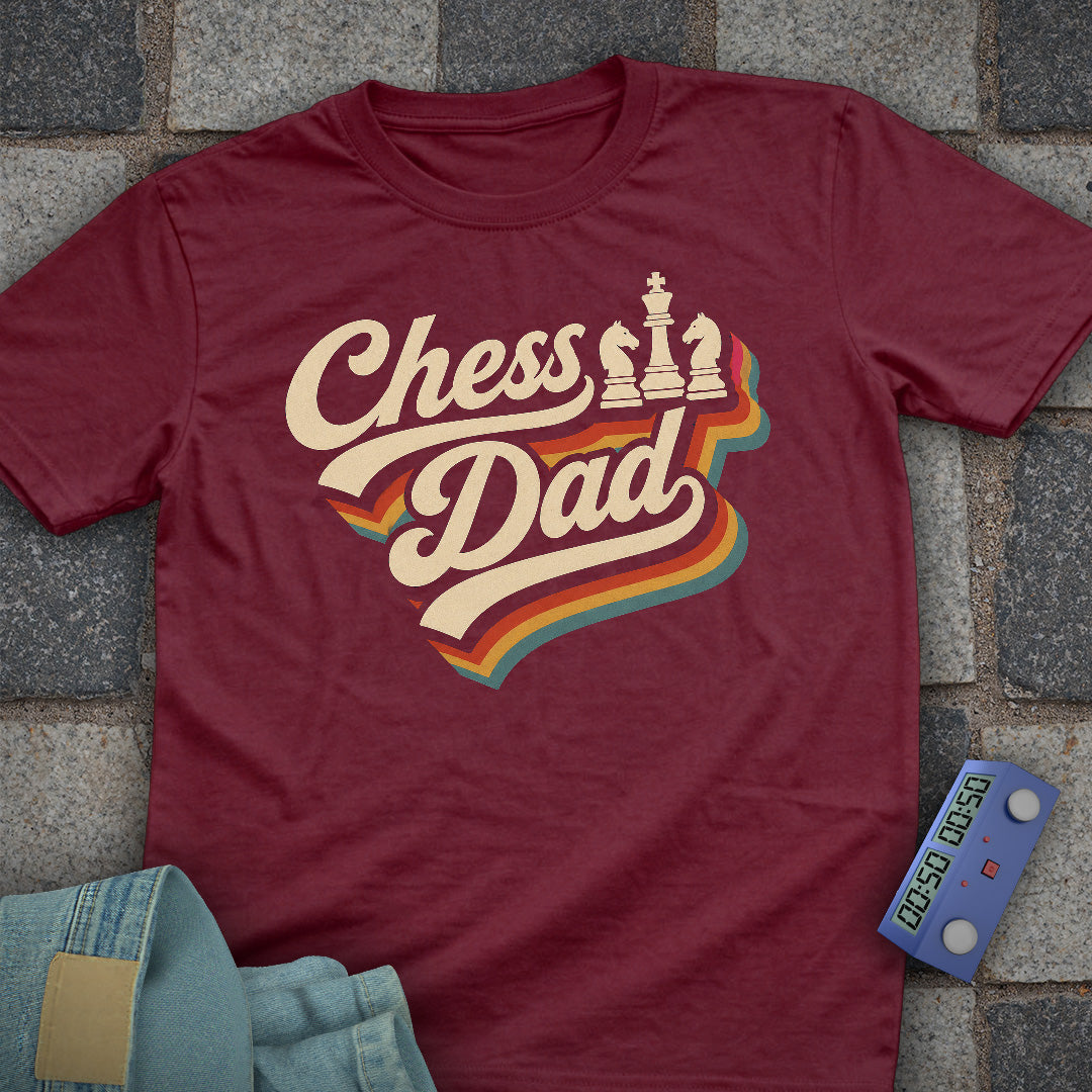Chess Dad Typography T-Shirt