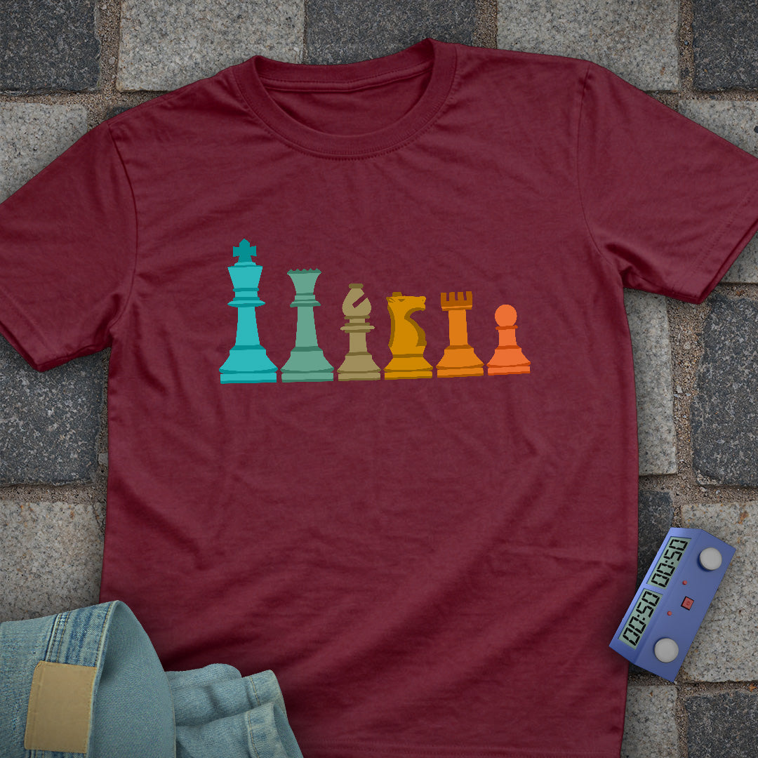 Piece Line Up Chess T-Shirt