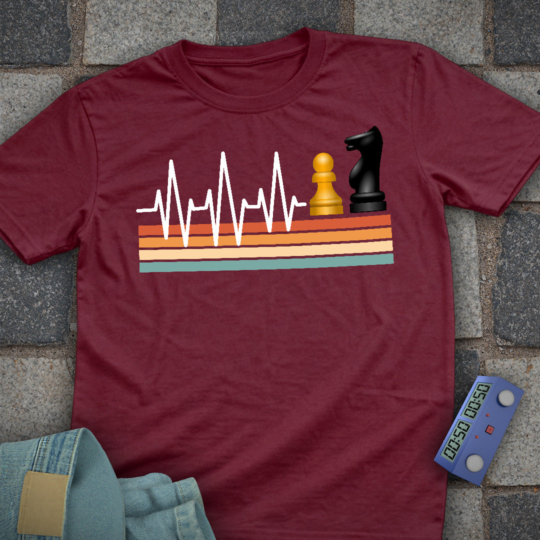 Retro Heartbeat Chess T-Shirt