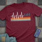 Retro Heartbeat 1.d4 Chess T-Shirt