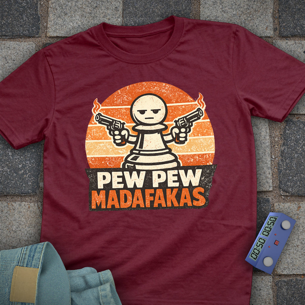 Pew Pew Pawn Chess T-Shirt