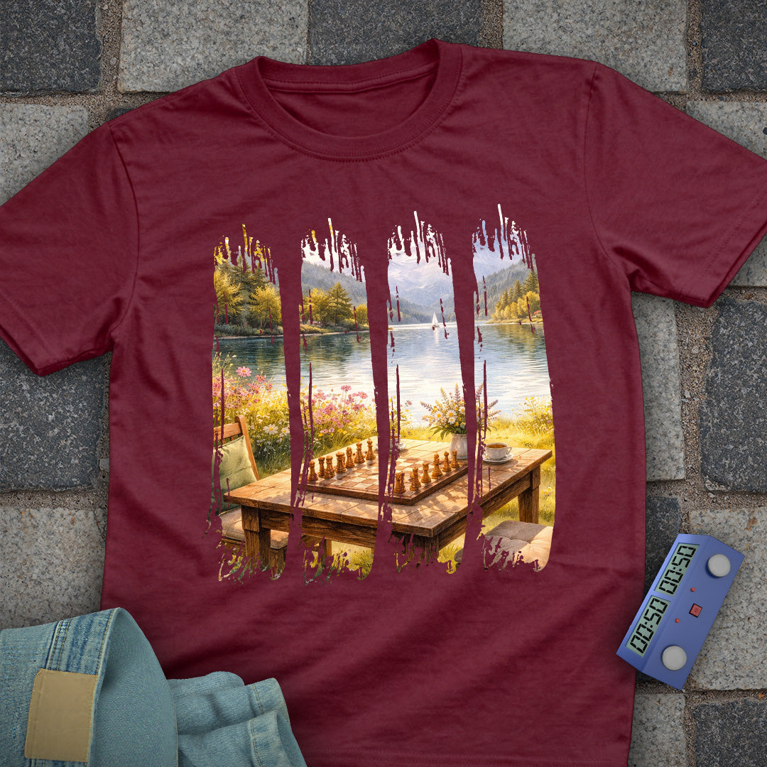 Water Color Paint Strips Chess T-Shirt