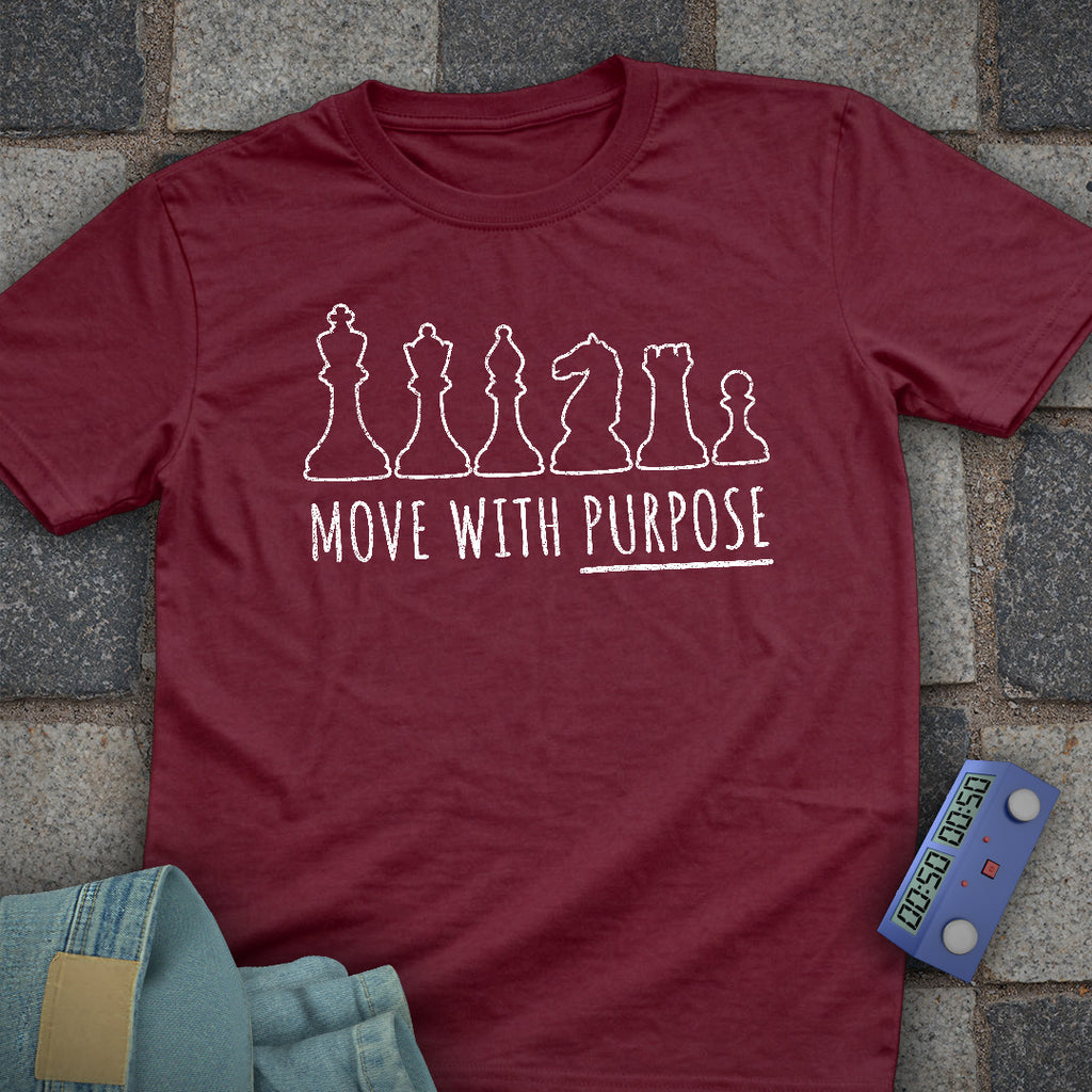 Move With Purpose Chess T-Shirt