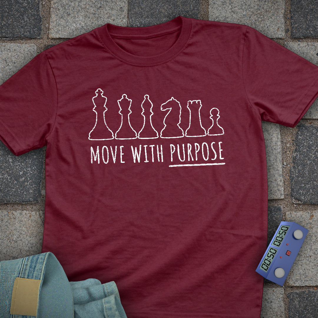 Move With Purpose Chess T-Shirt