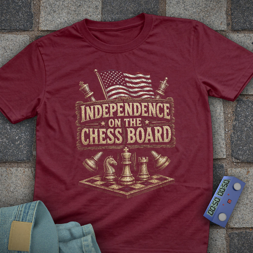 Independence on Chess Board T-Shirt
