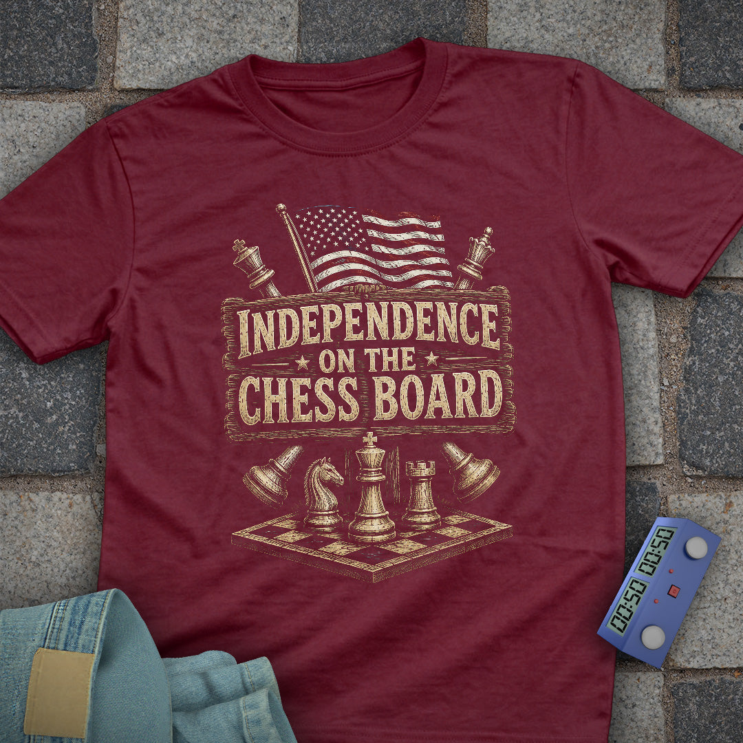 Independence on Chess Board T-Shirt