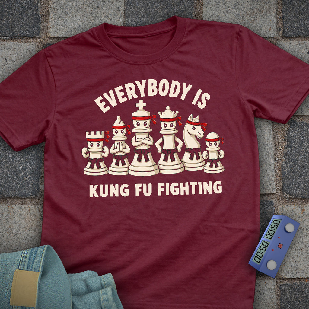 Kung Fu Fight Chess Pieces T-Shirt