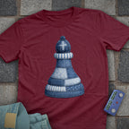 Patchwork Bishop Chess T-Shirt (Printed Patch Effect)