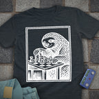 Vintage Woodcut Sloth Chess T-Shirt