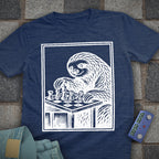 Vintage Woodcut Sloth Chess T-Shirt