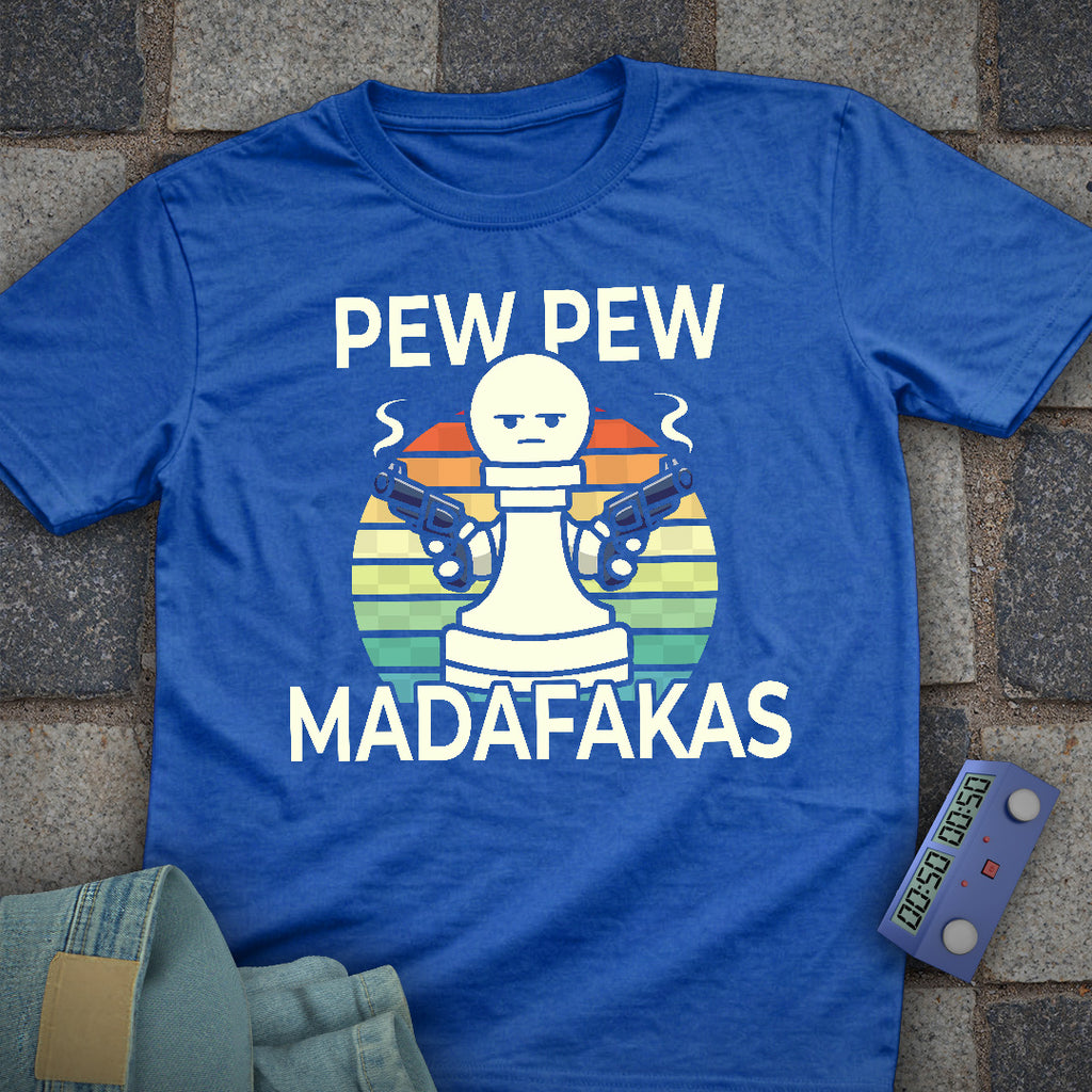 Checkered Pew Pew Chess T-Shirt