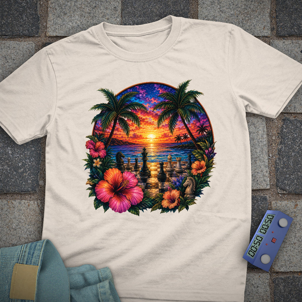 Hibiscus Flower Chess T-Shirt