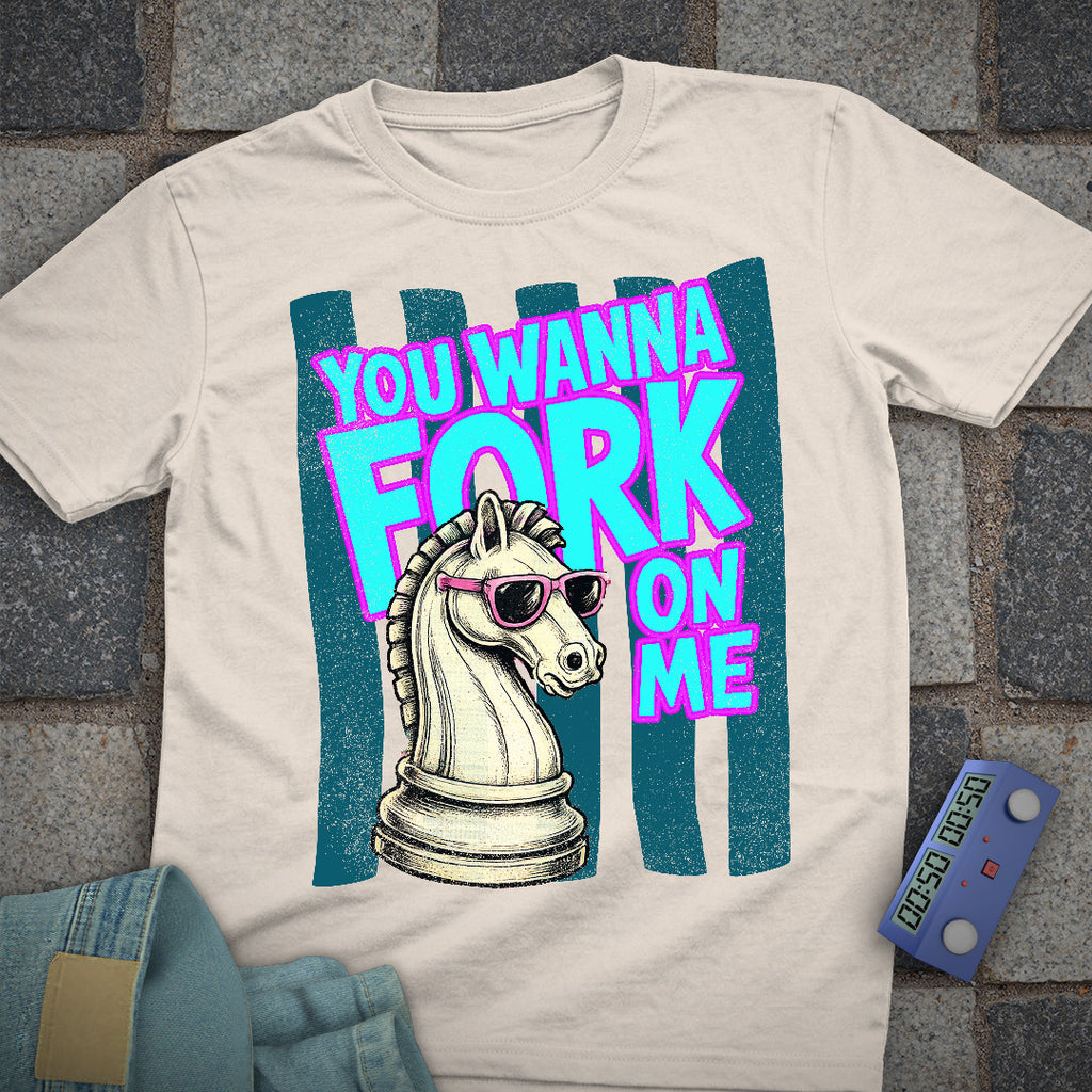 Fork On Me Chess T-Shirt
