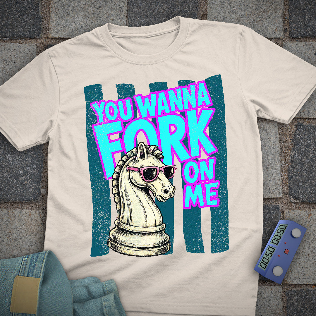 Fork On Me Chess T-Shirt