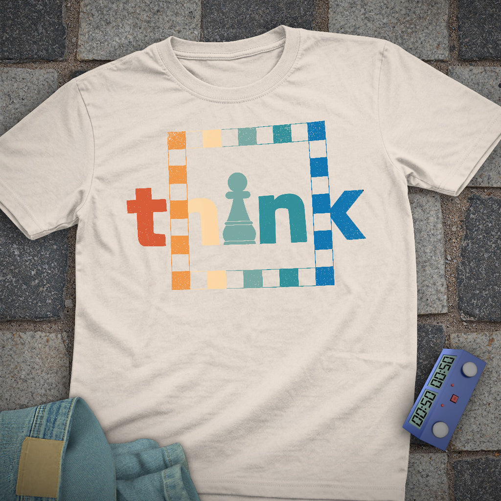 Think Checkered Retro T-Shirt