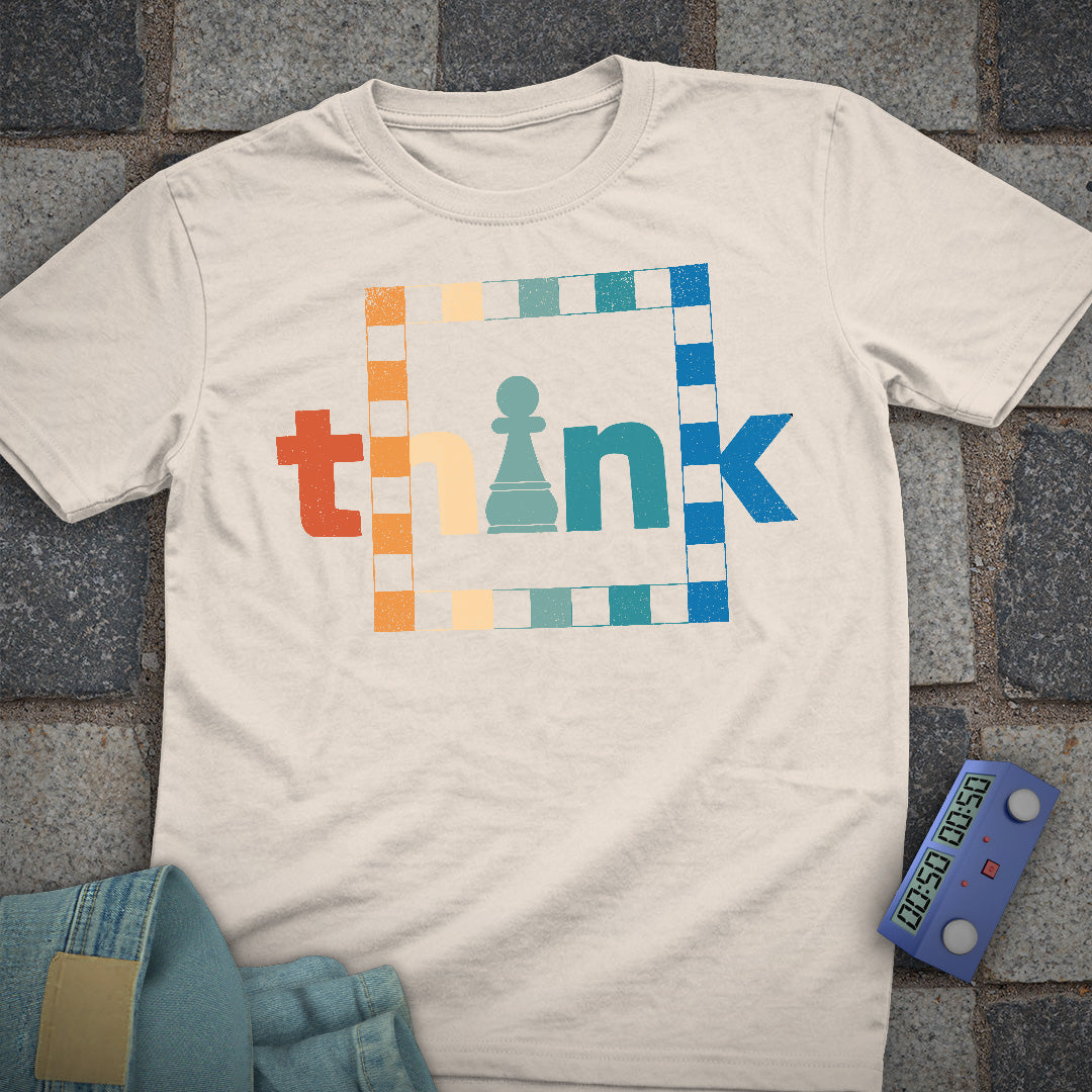 Think Checkered Retro T-Shirt