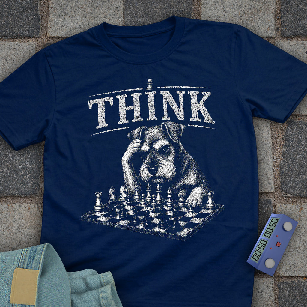 Schnauzer Think Chess T-Shirt