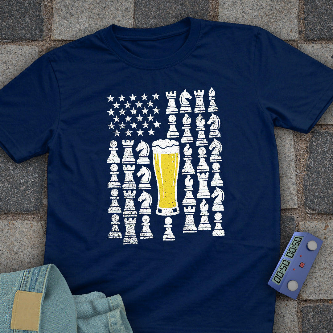 Beer Flag Chess T-Shirt