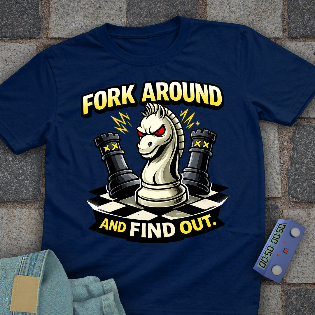 Fork & Find Out Chess T-Shirt