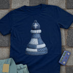 Patchwork Bishop Chess T-Shirt (Printed Patch Effect)