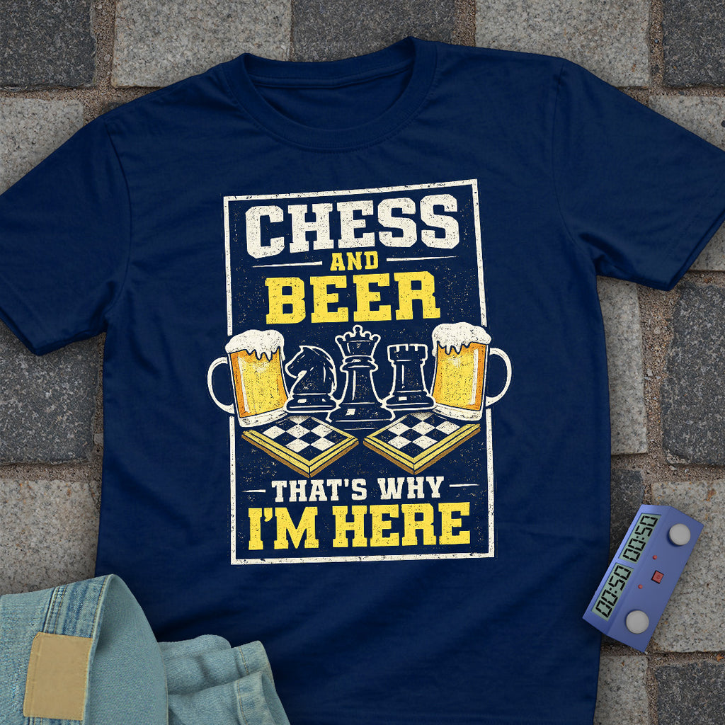 Chess & Beer Here T-Shirt