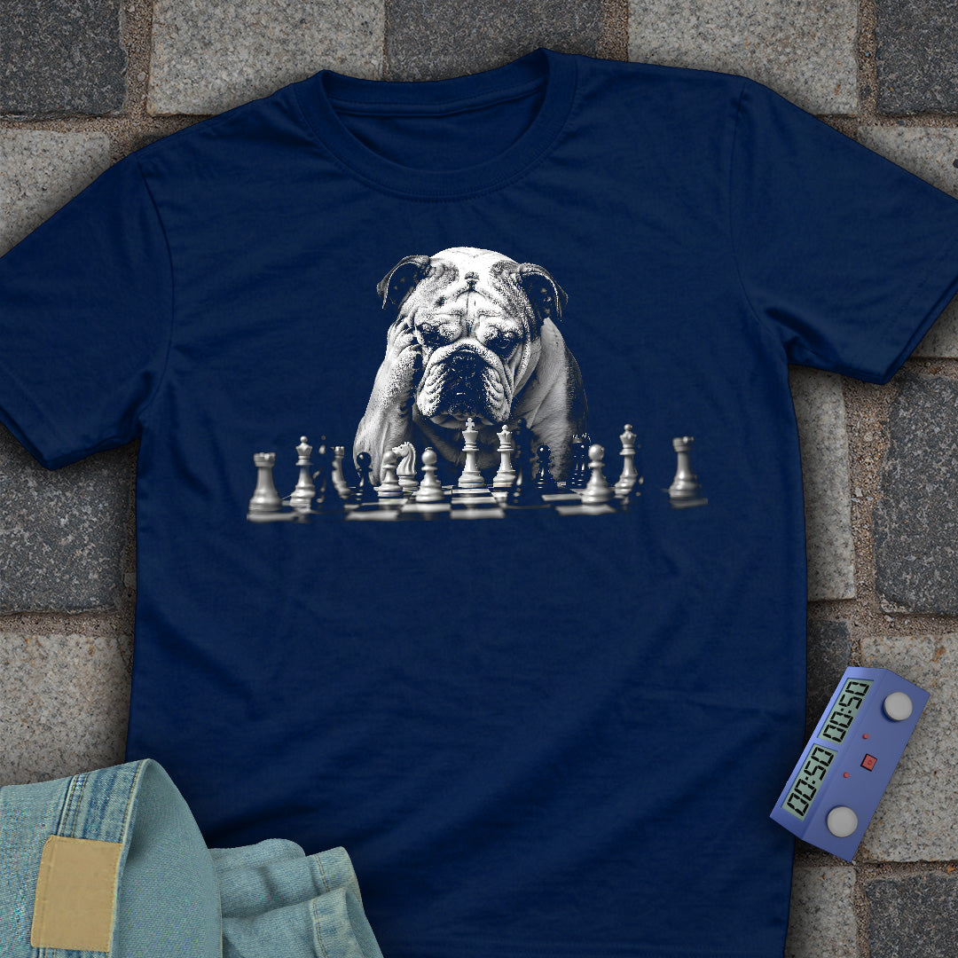 Bulldog Calculating Chess T-Shirt