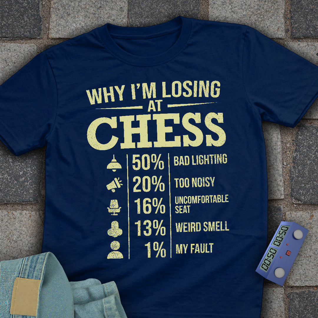 Why I lose at Chess T-Shirt
