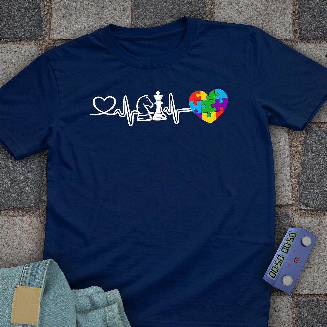Heartbeat Autism Chess T-Shirt