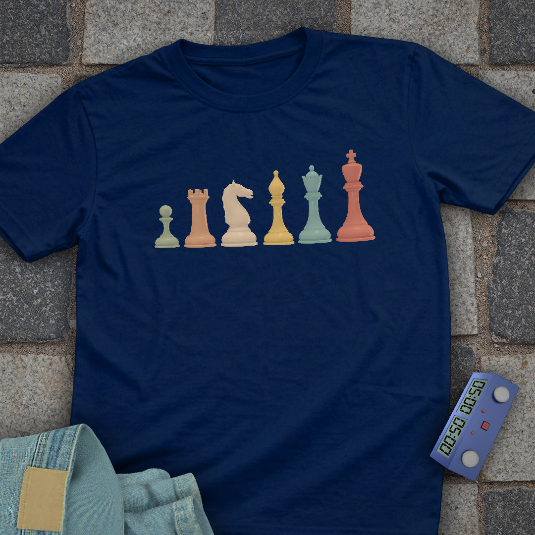 Retro Chess Pieces T-Shirt